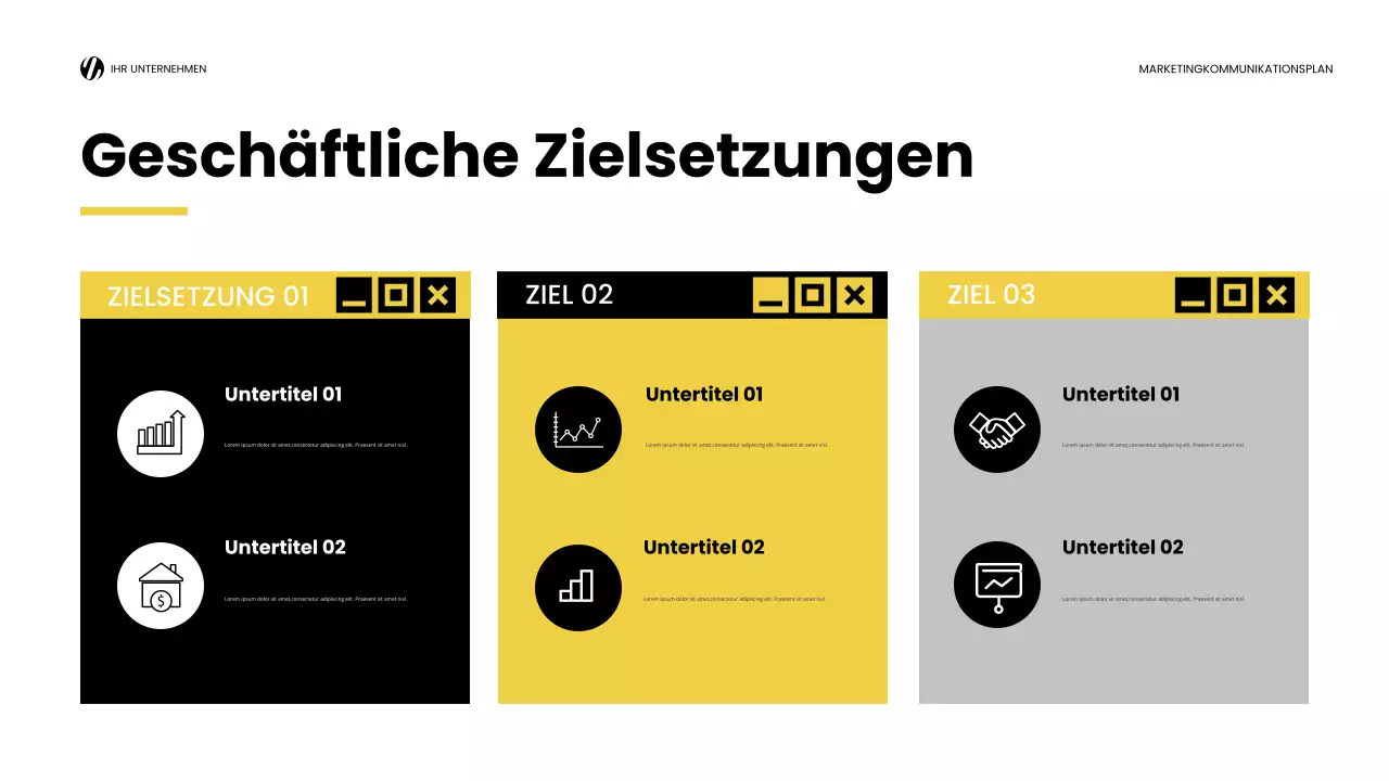 yellow modern marketing report