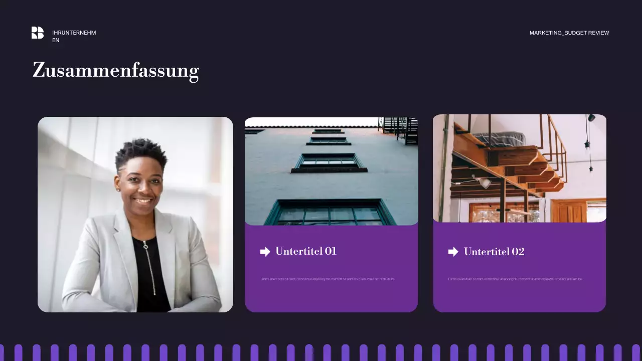 lila moderne Business-Präsentation