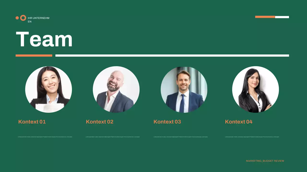 Präsentation grüner moderner Finanzen