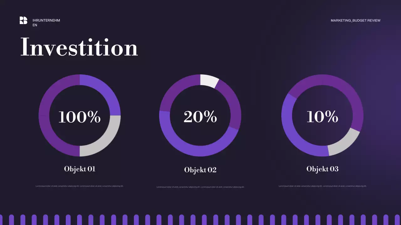 lila moderne Business-Präsentation