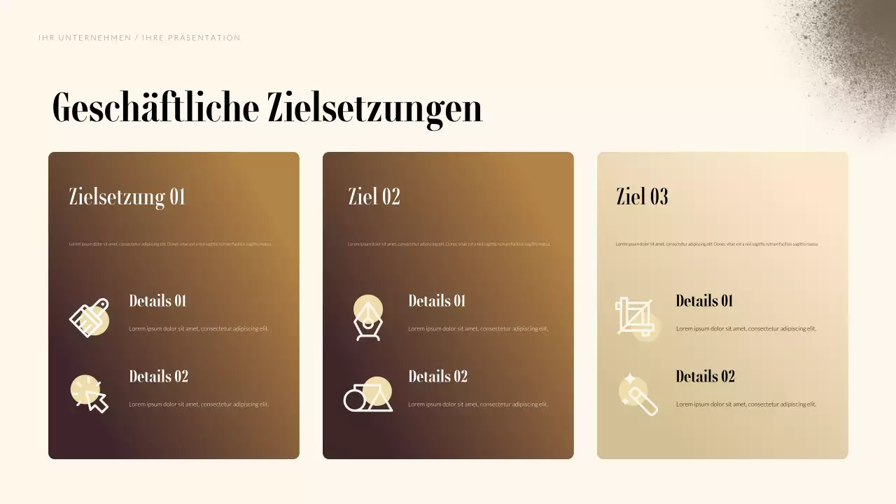 Schwarzer moderner Marketingplan Präsentation