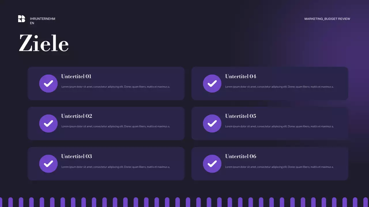 lila moderne Business-Präsentation