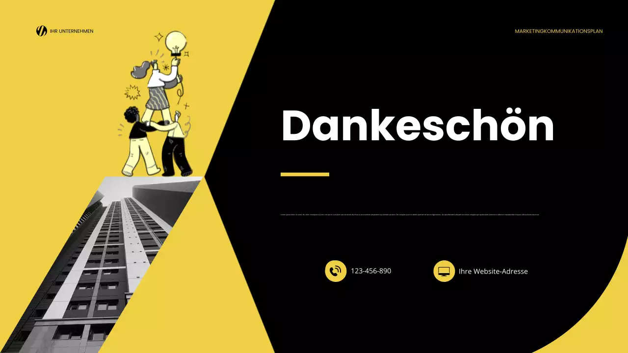 yellow modern marketing report