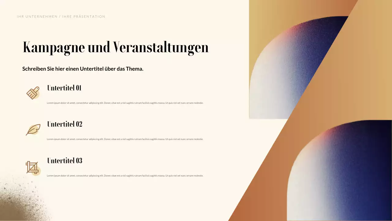 Schwarzer moderner Marketingplan Präsentation