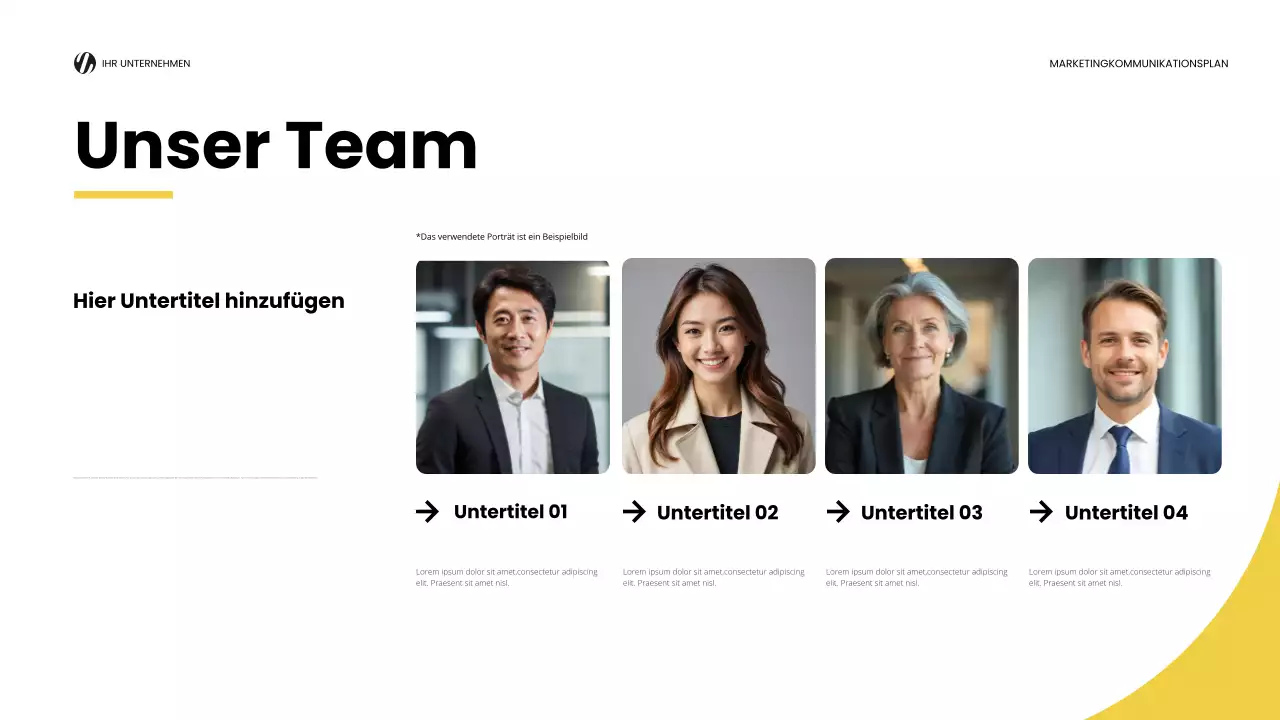 yellow modern marketing report