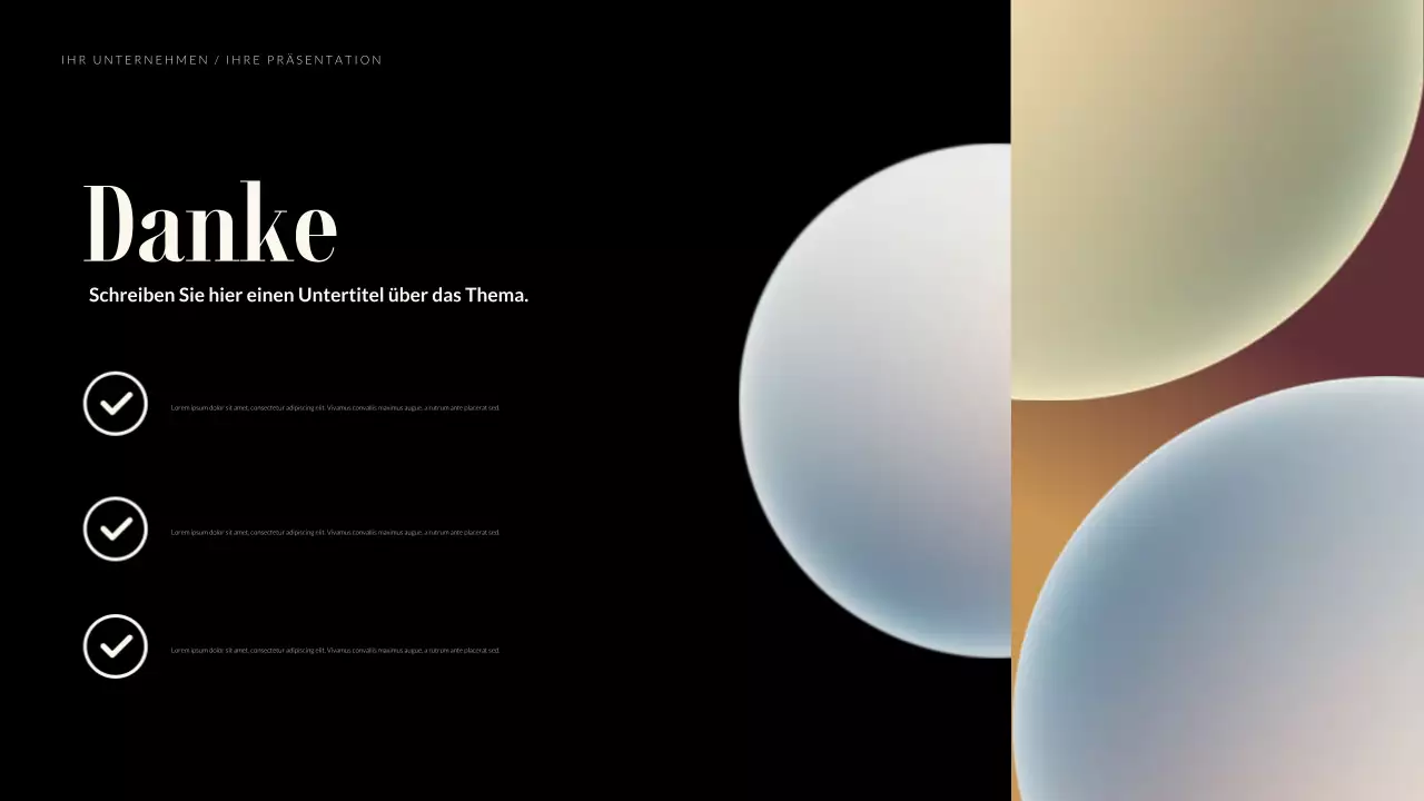 Schwarzer moderner Marketingplan Präsentation