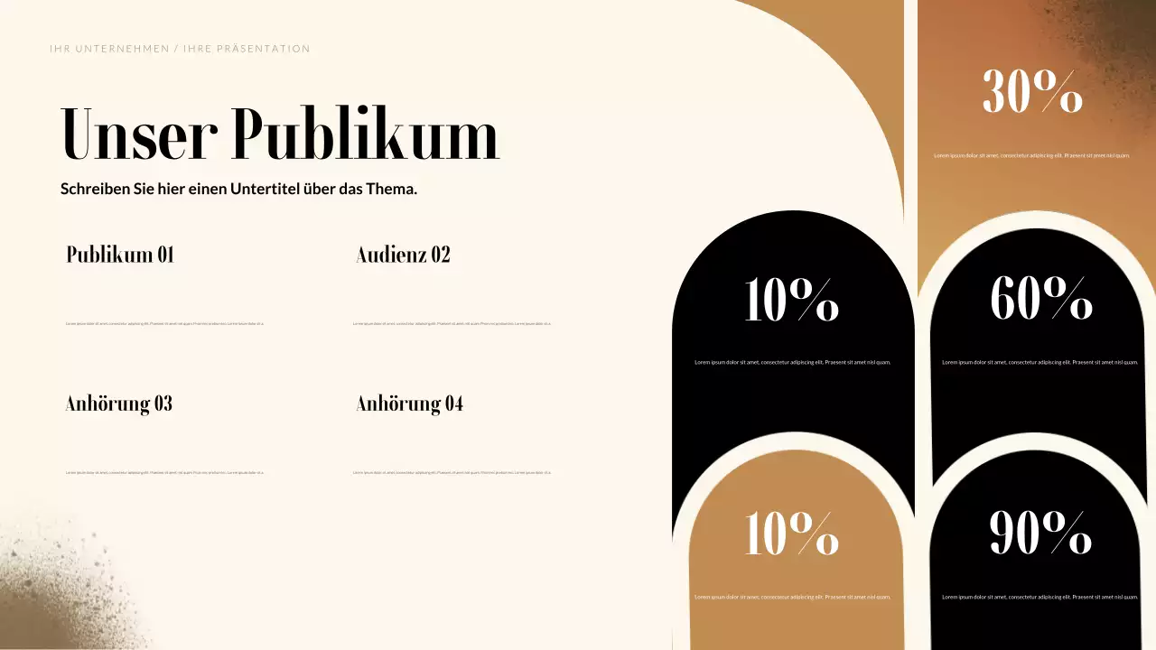 Schwarzer moderner Marketingplan Präsentation