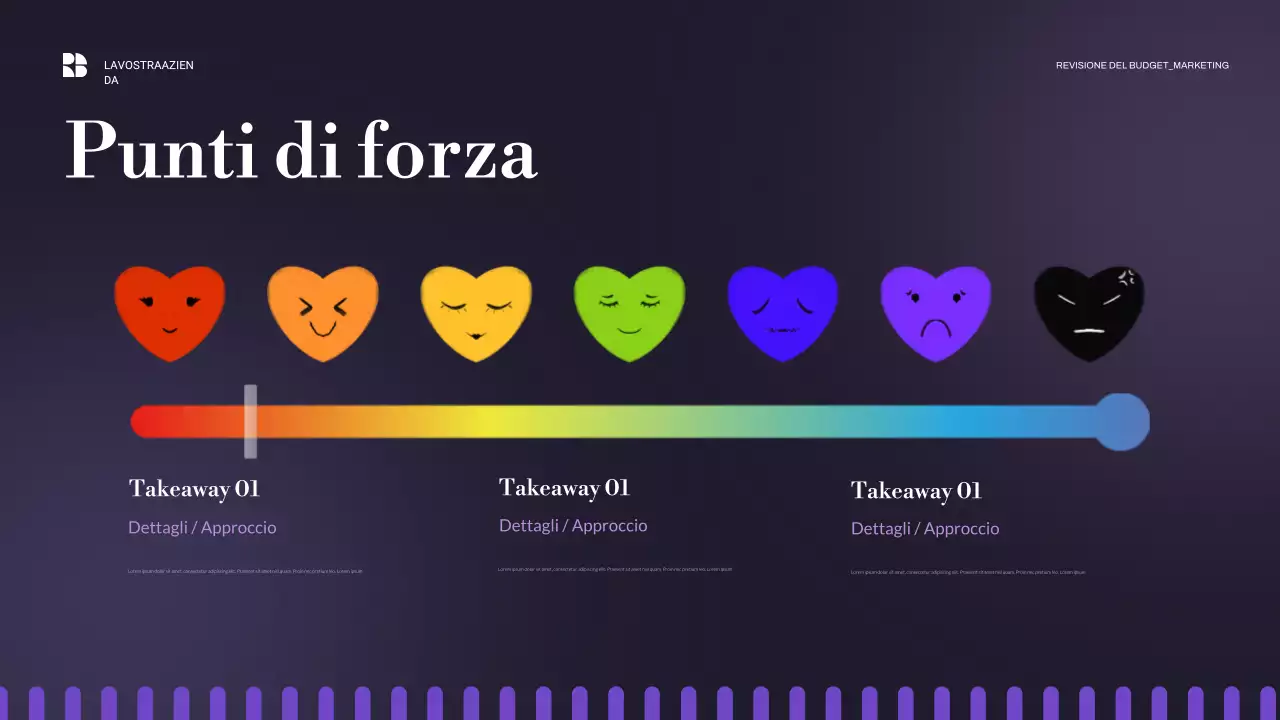 presentazione aziendale moderna di colore viola