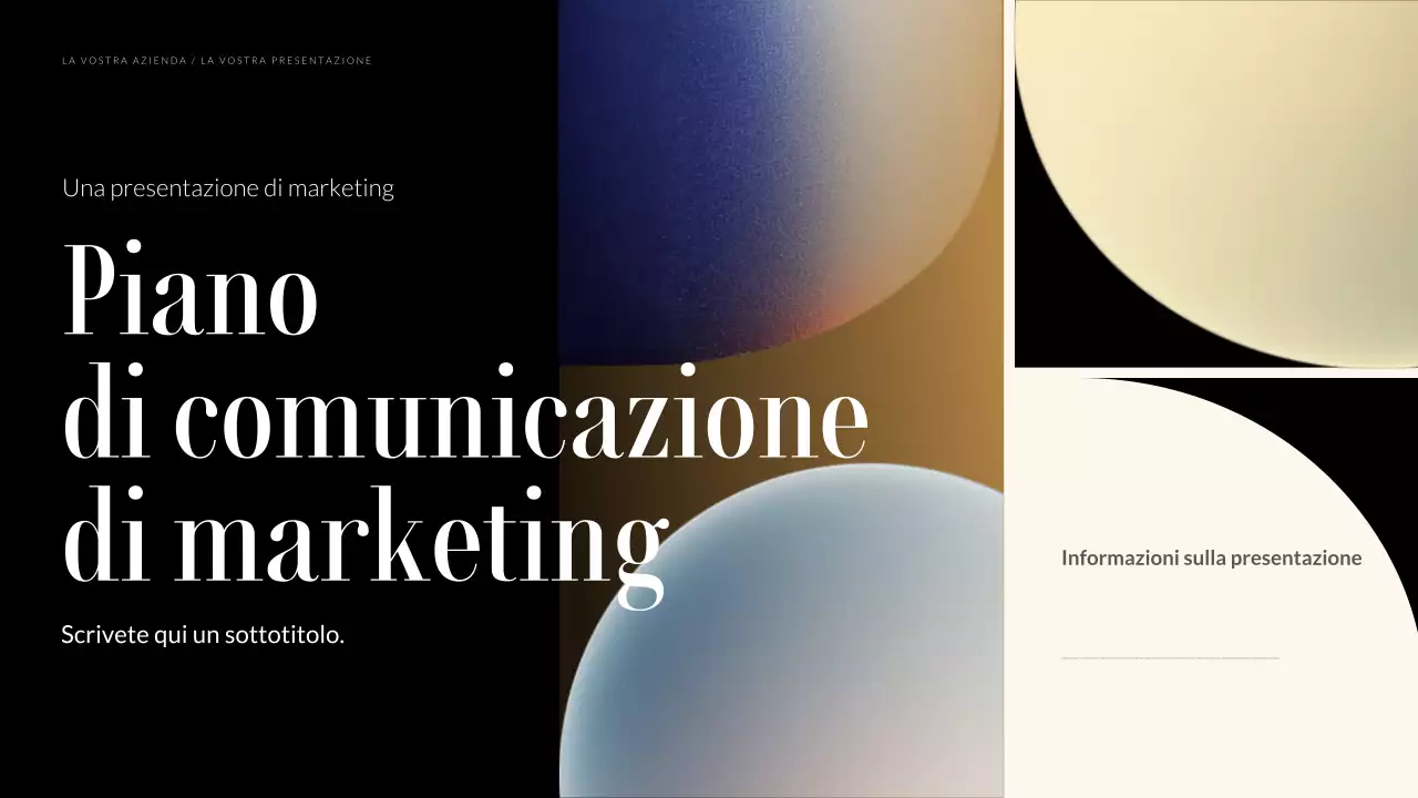 presentazione del piano di marketing black modern