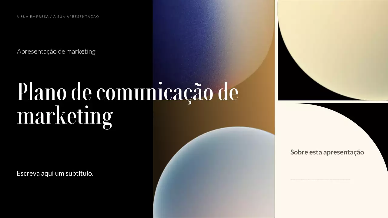 apresentação do plano de marketing black modern