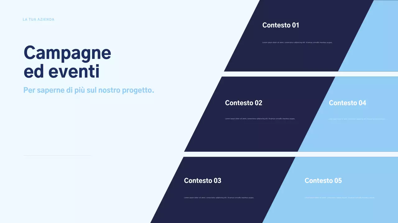 piano di marketing blu moderno