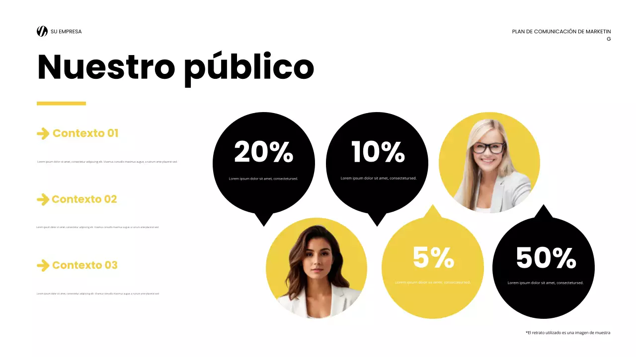 yellow modern marketing report