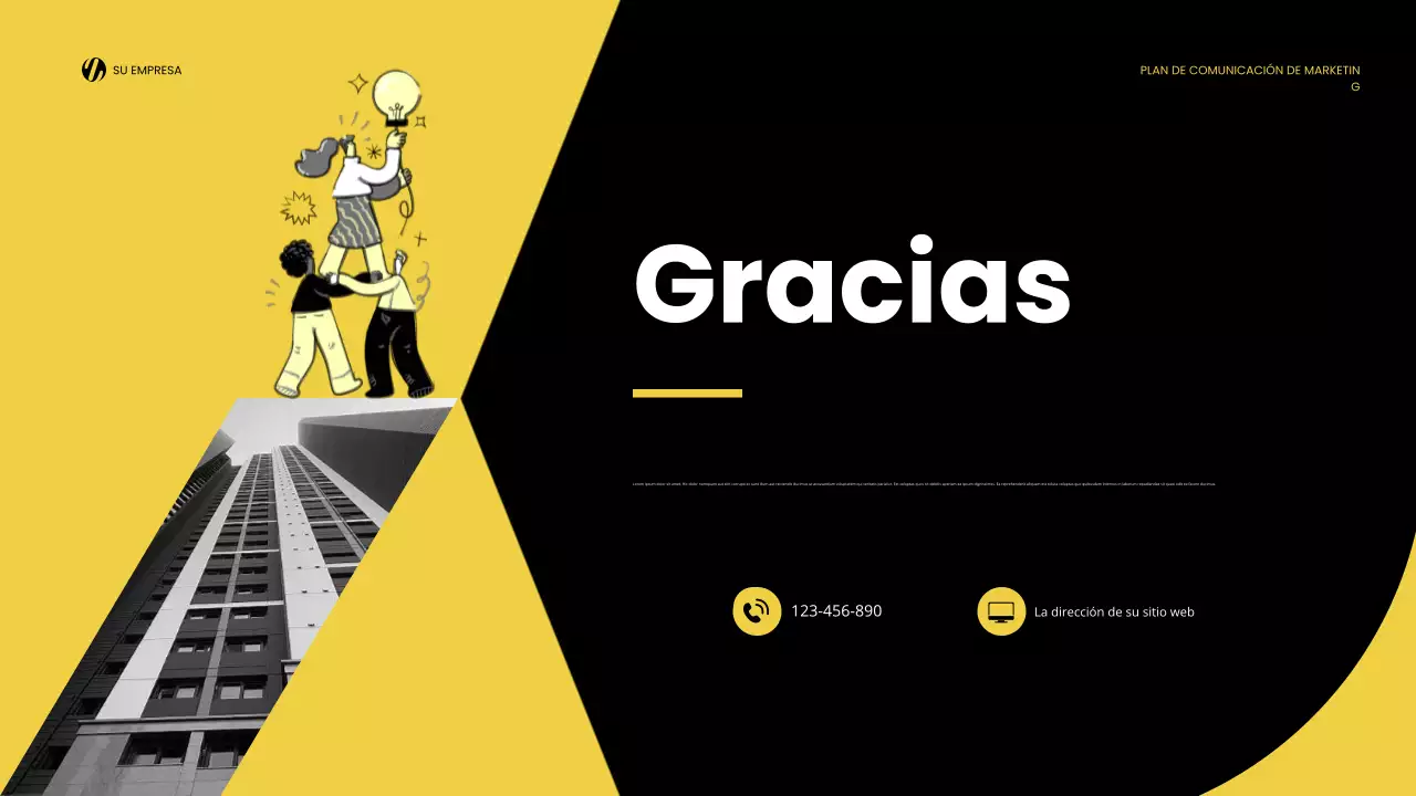 yellow modern marketing report