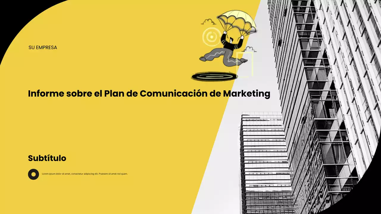 yellow modern marketing report