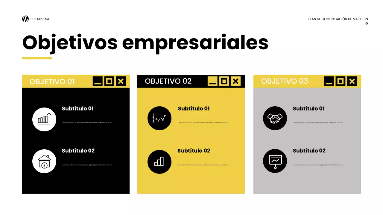 yellow modern marketing report