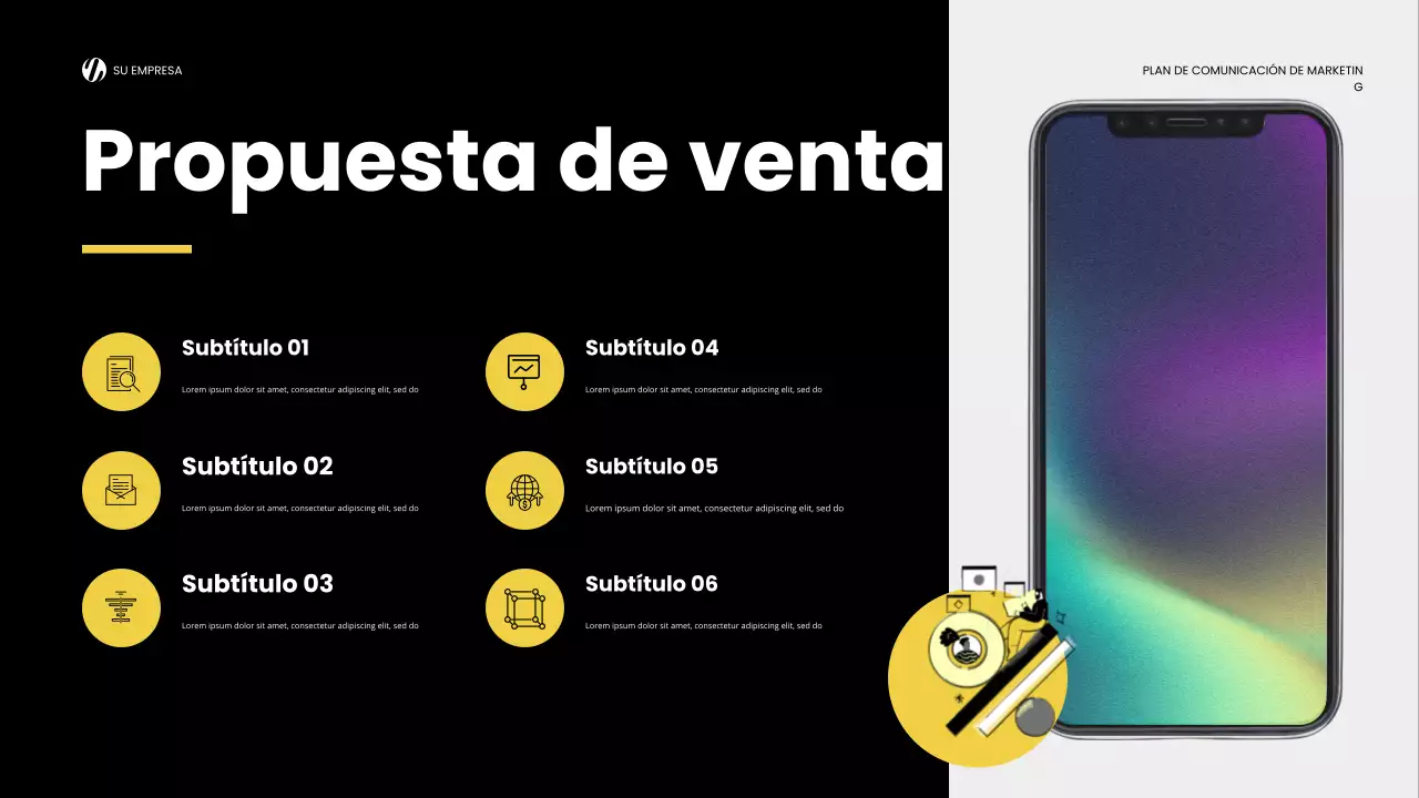 yellow modern marketing report