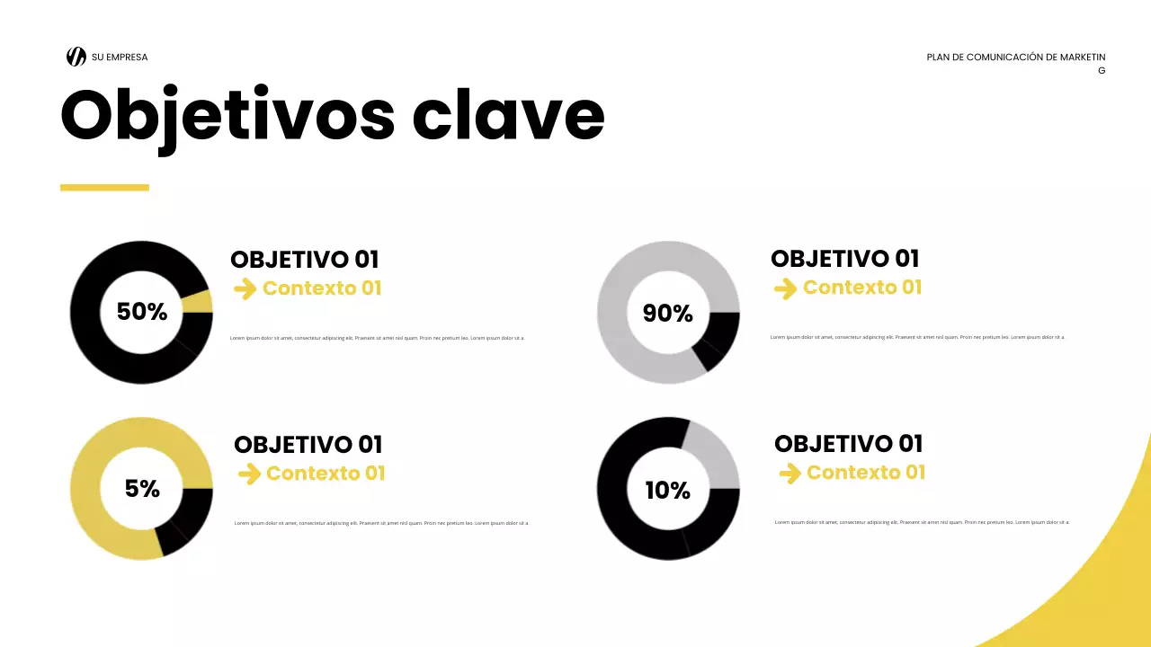 yellow modern marketing report