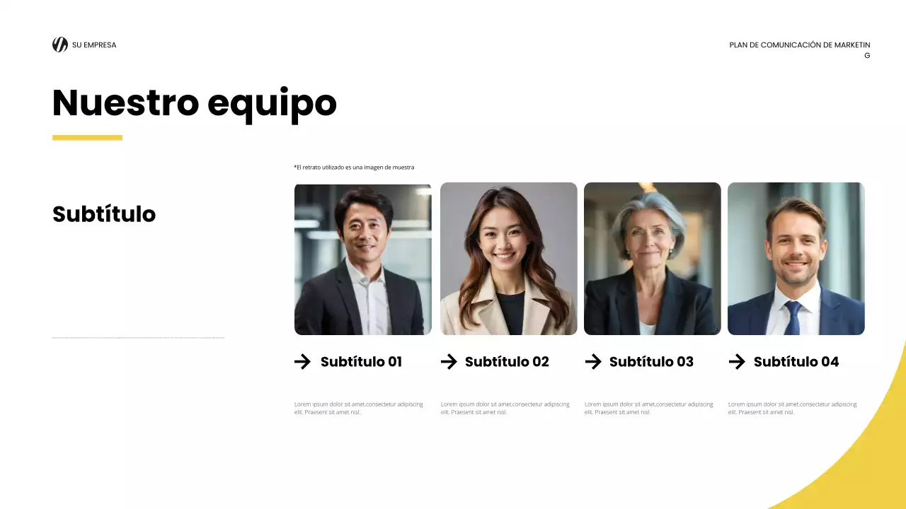 yellow modern marketing report