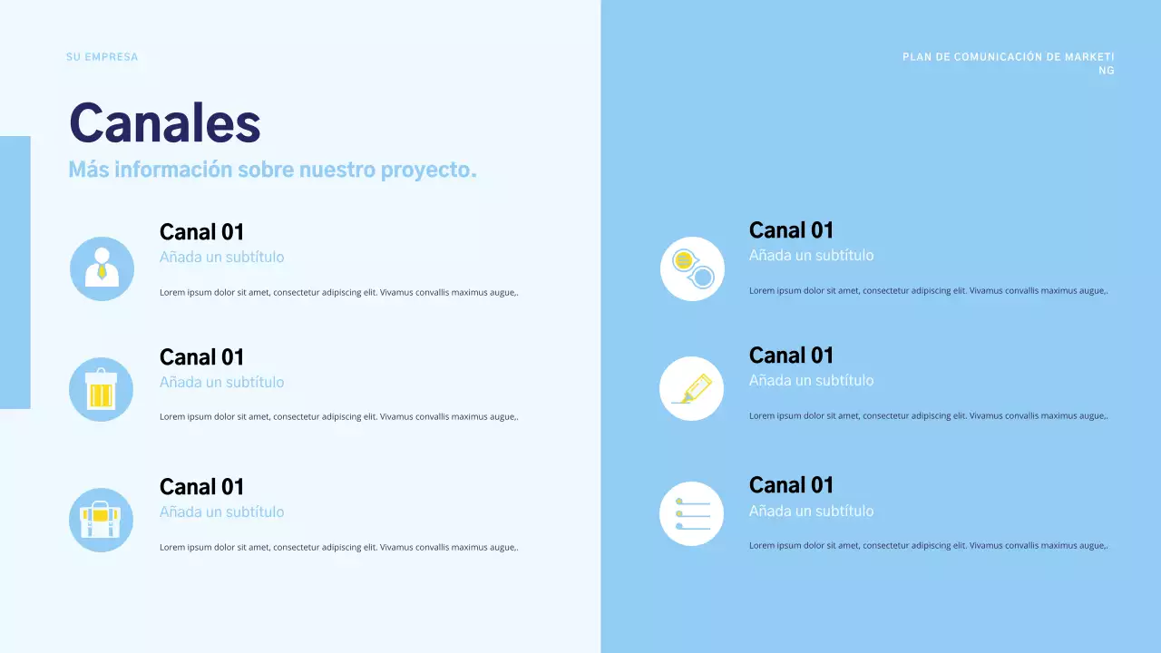 plan de marketing blue modern