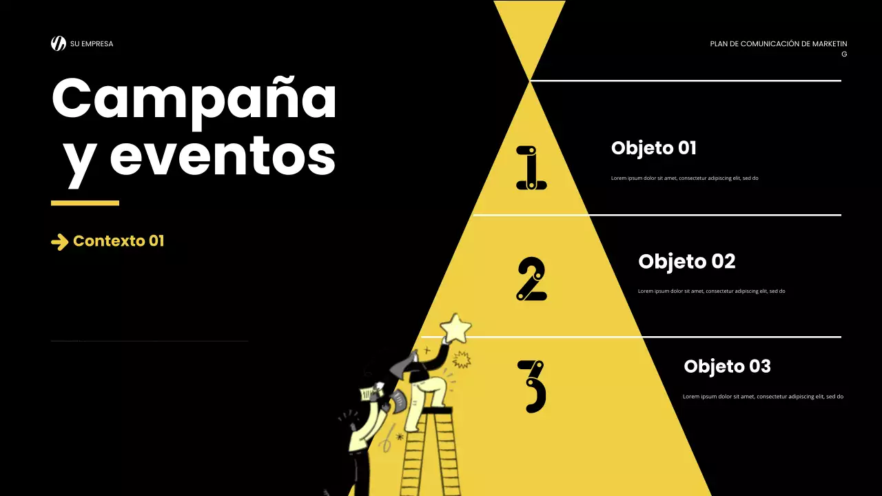 yellow modern marketing report