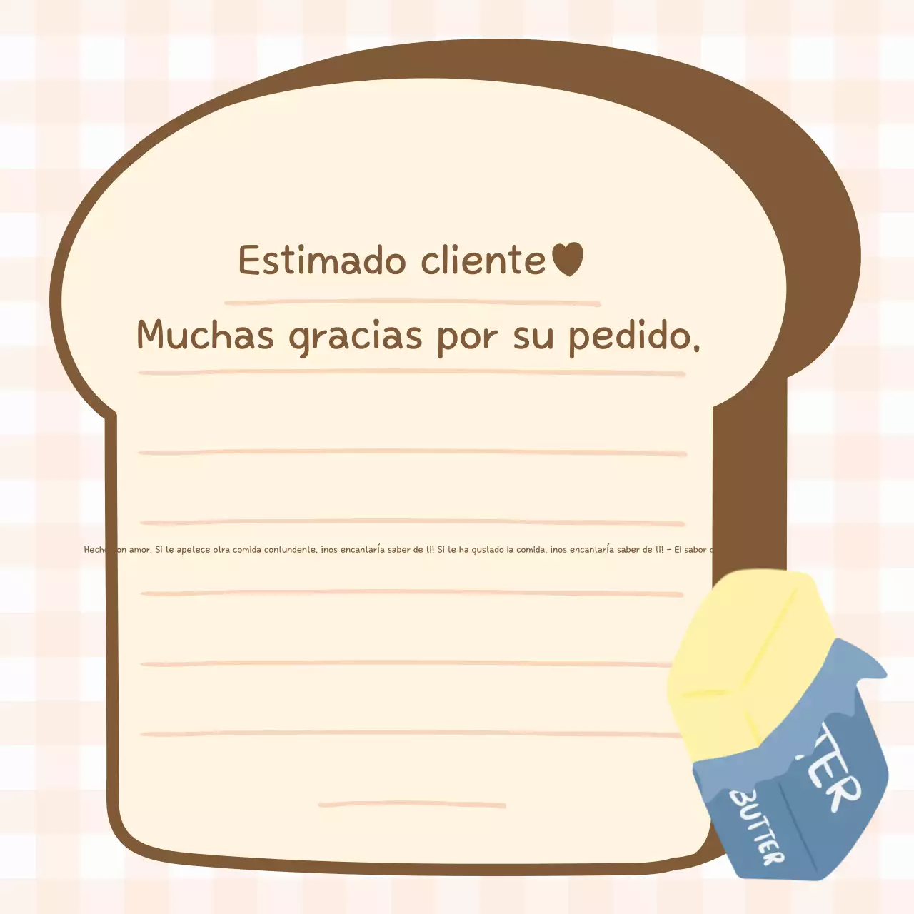 Promover un mensaje de agradecimiento beige