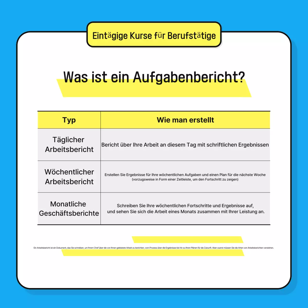 Förderung von hellblauem, sauberem Schulungsmaterial