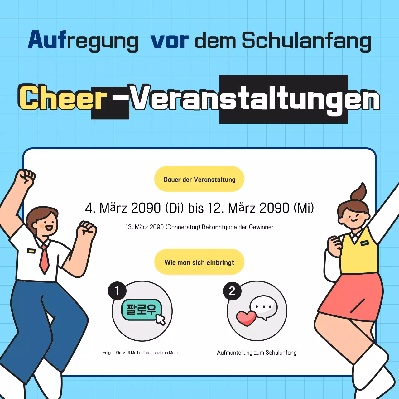 Hellblaue Schulanfangsveranstaltung