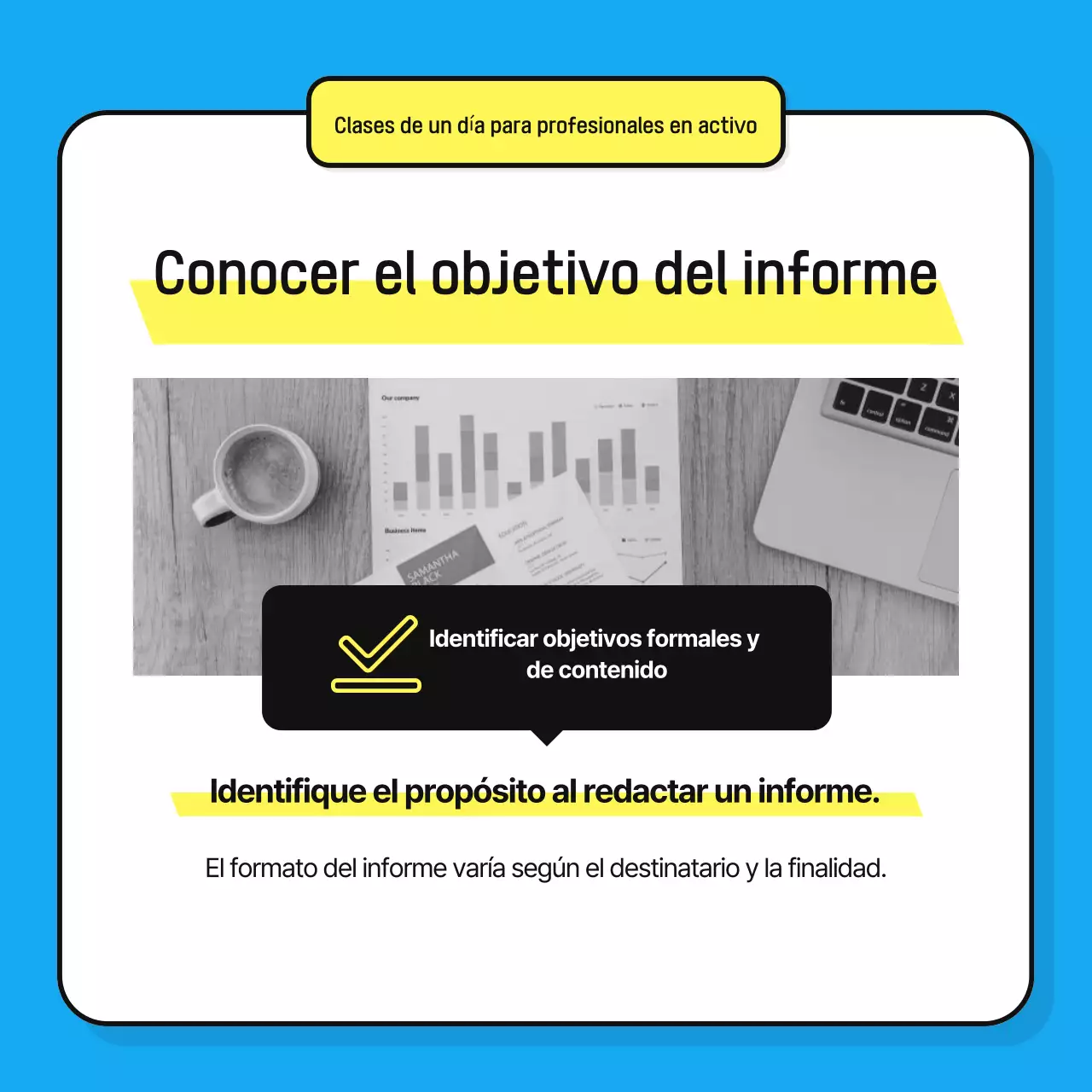 Promover materiales de formación limpios y de color azul claro