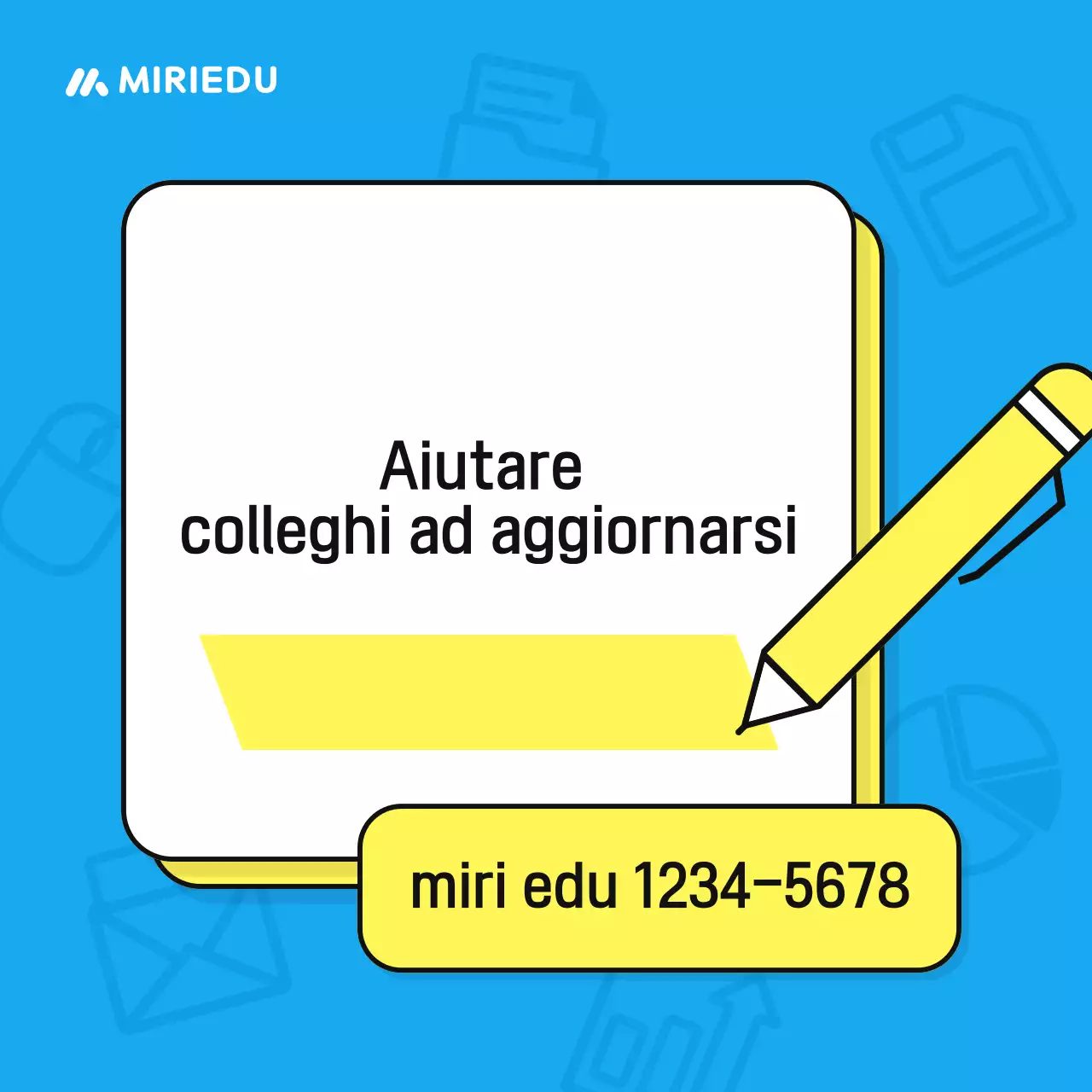 Promuovere materiali di formazione puliti e di colore blu chiaro