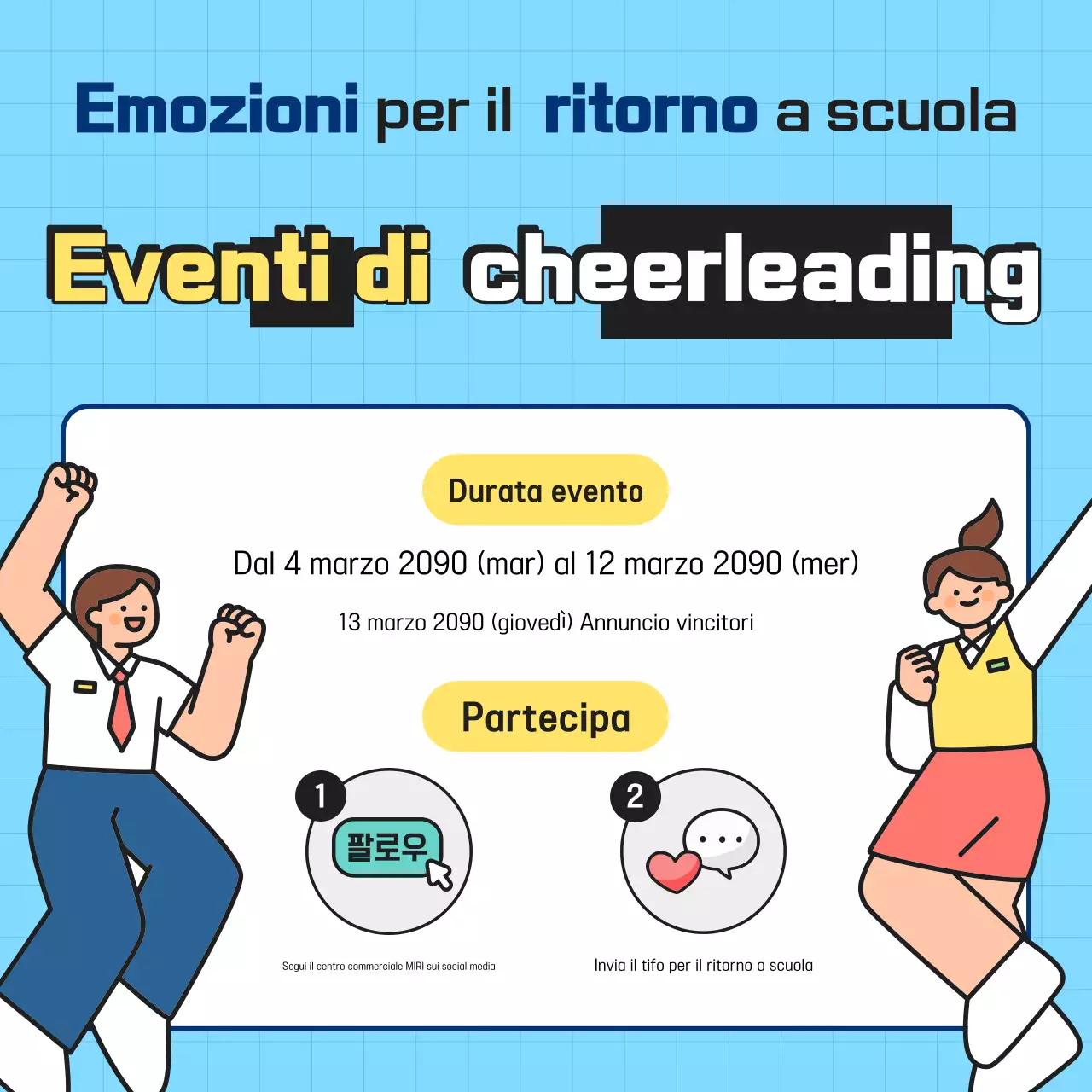 Evento azzurro per il ritorno a scuola