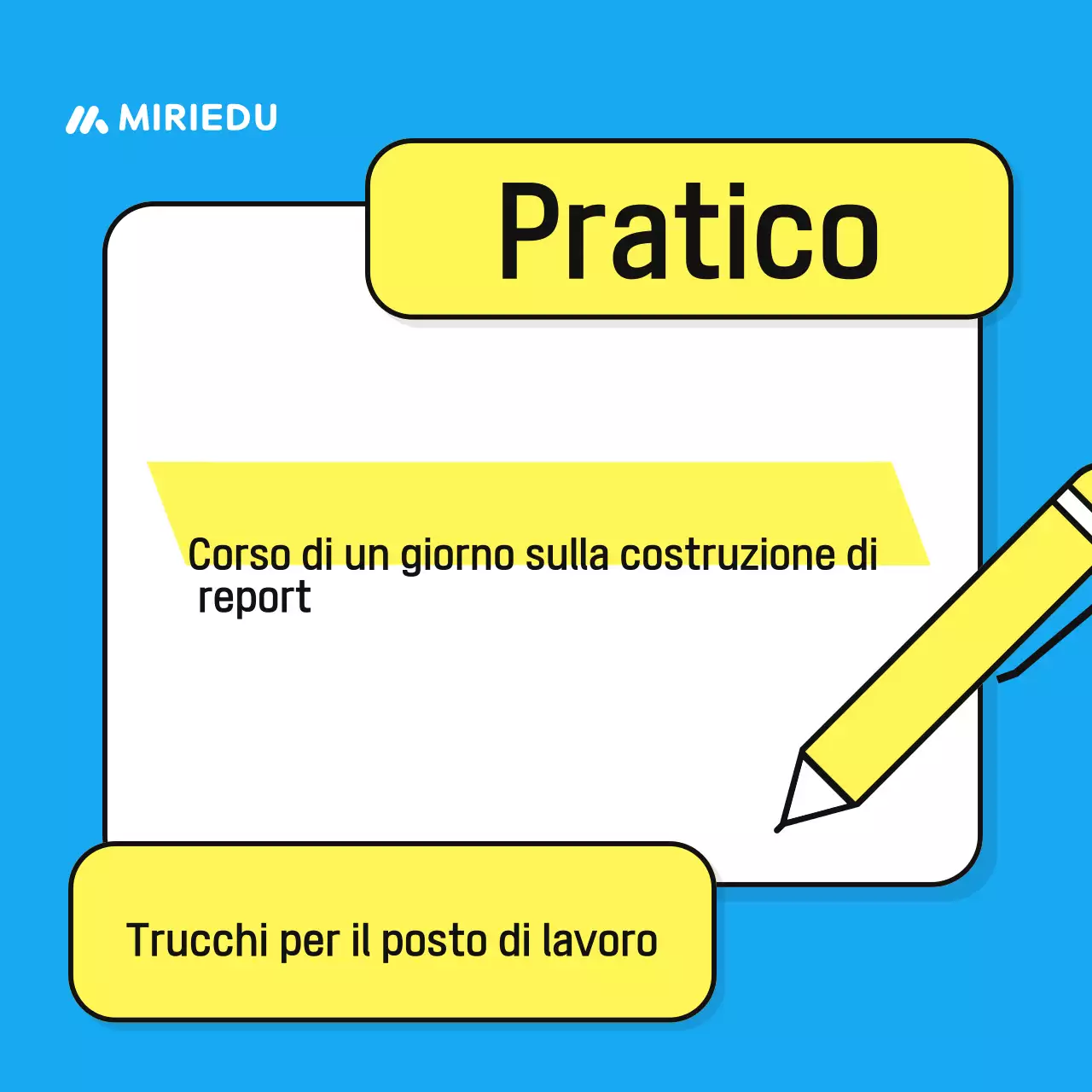 Promuovere materiali di formazione puliti e di colore blu chiaro