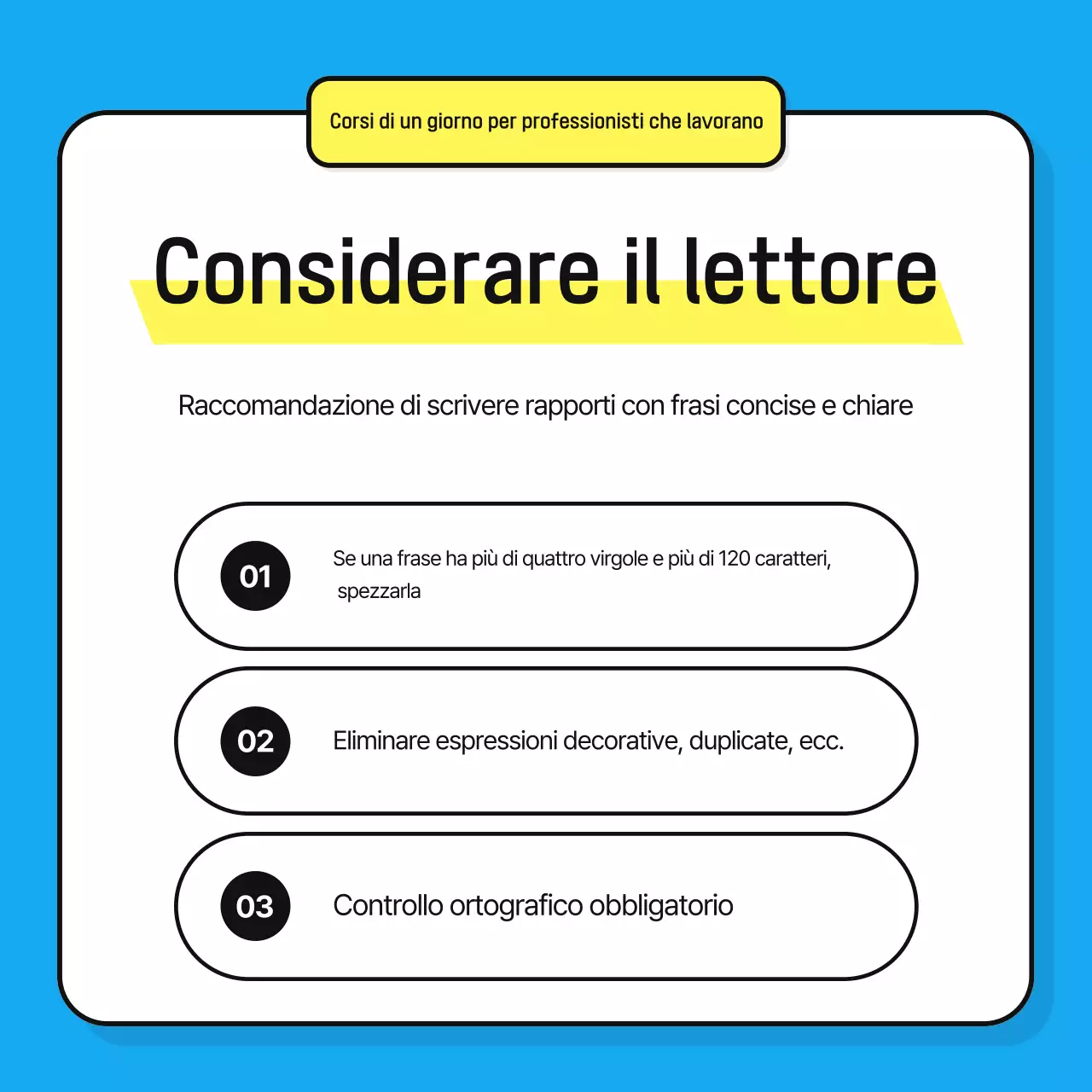Promuovere materiali di formazione puliti e di colore blu chiaro