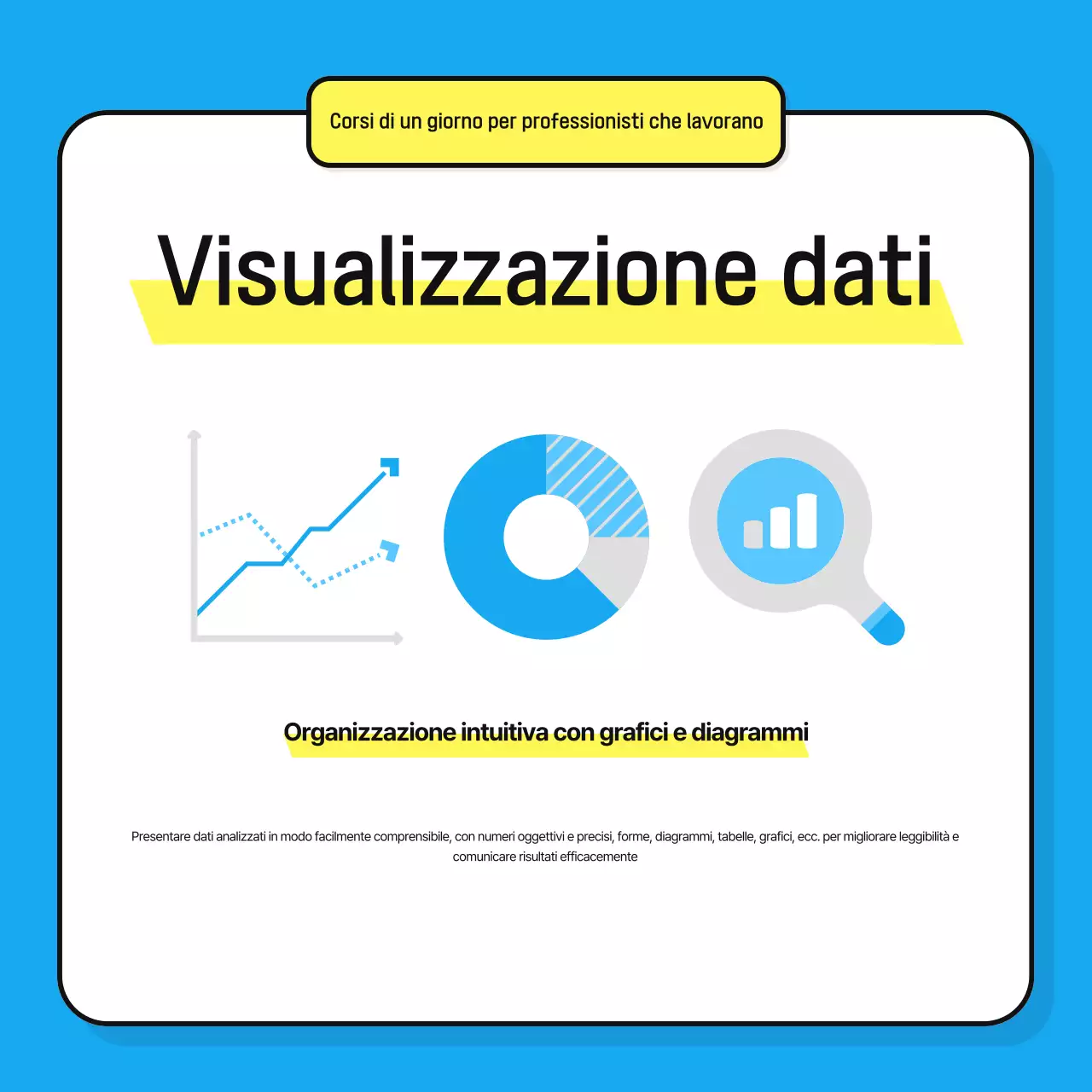 Promuovere materiali di formazione puliti e di colore blu chiaro