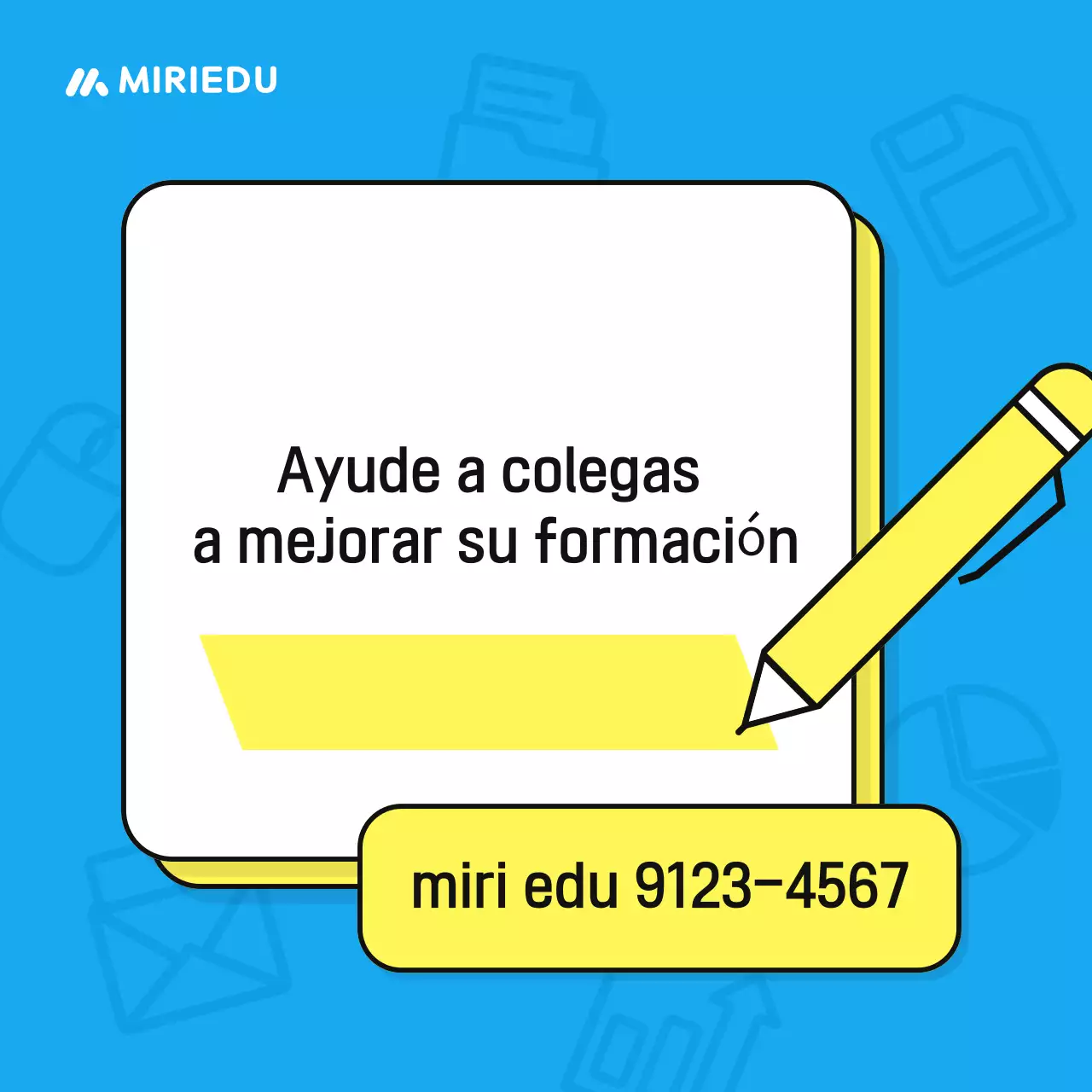 Promover materiales de formación limpios y de color azul claro