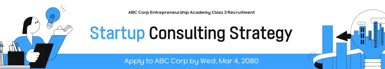 Blue Modern Startup Recruitment