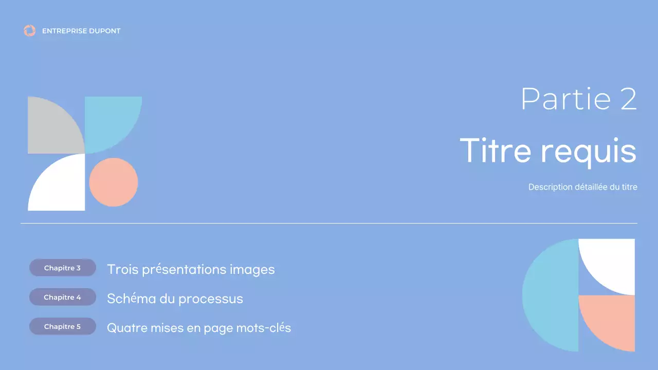 Prospectus aux formes épurées en bleu et rose