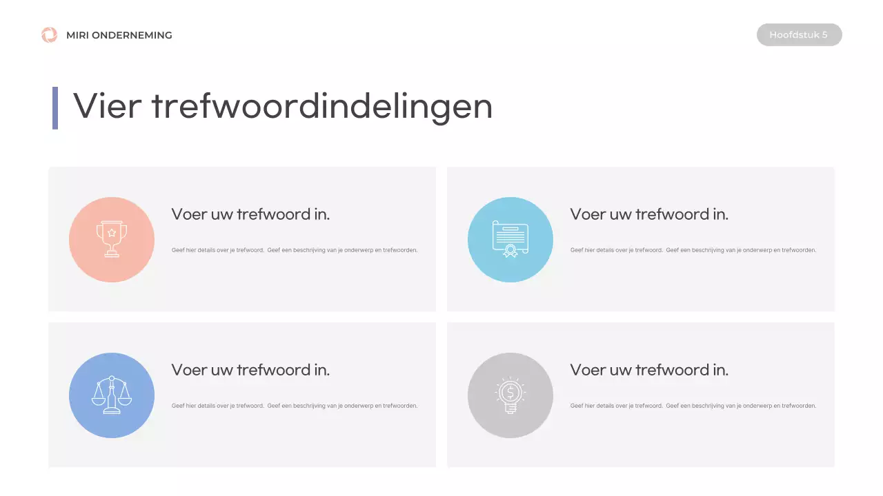 Prospectus met strakke vormen in blauw en roze