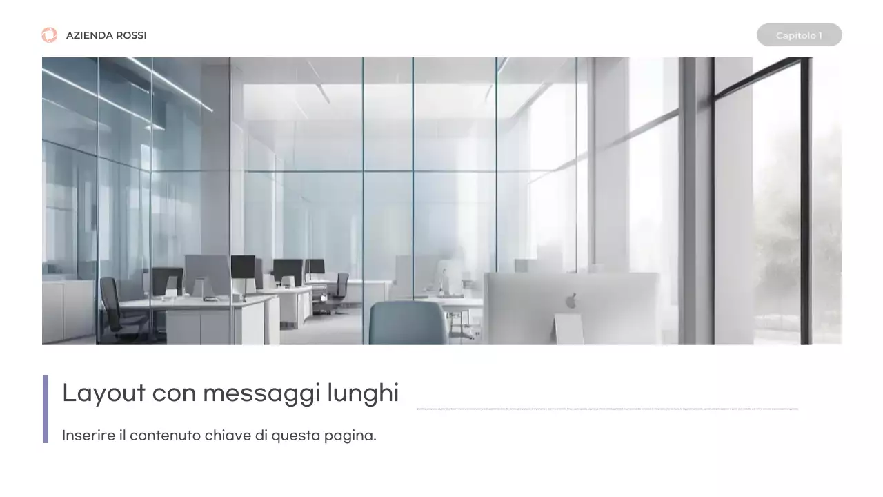 Prospetto con forme pulite in blu e rosa