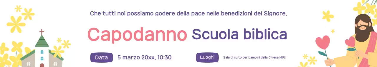 Promozione dell'adorabile scuola biblica di primavera di Purple and Yellow