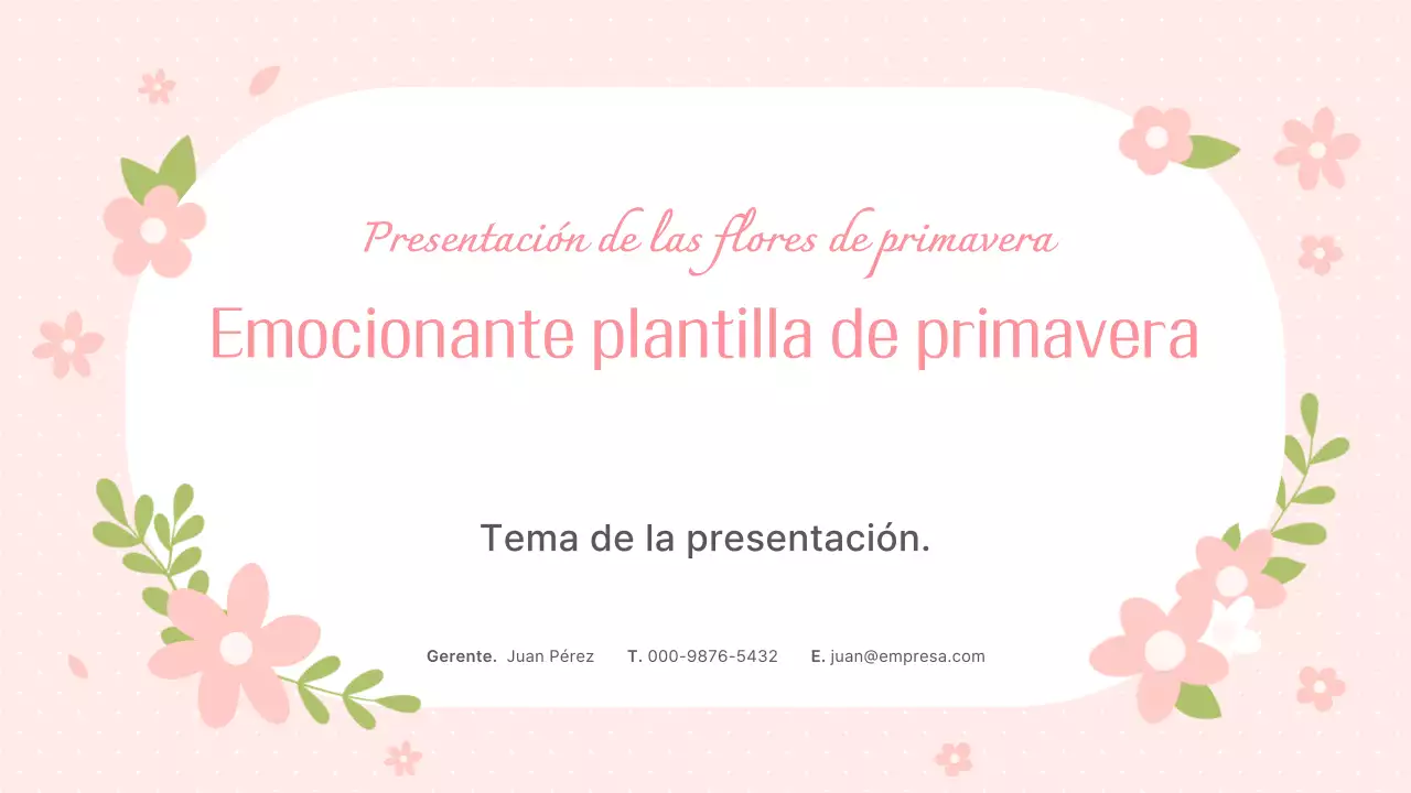 Planificador de fondo floral de primavera rosa y bonito