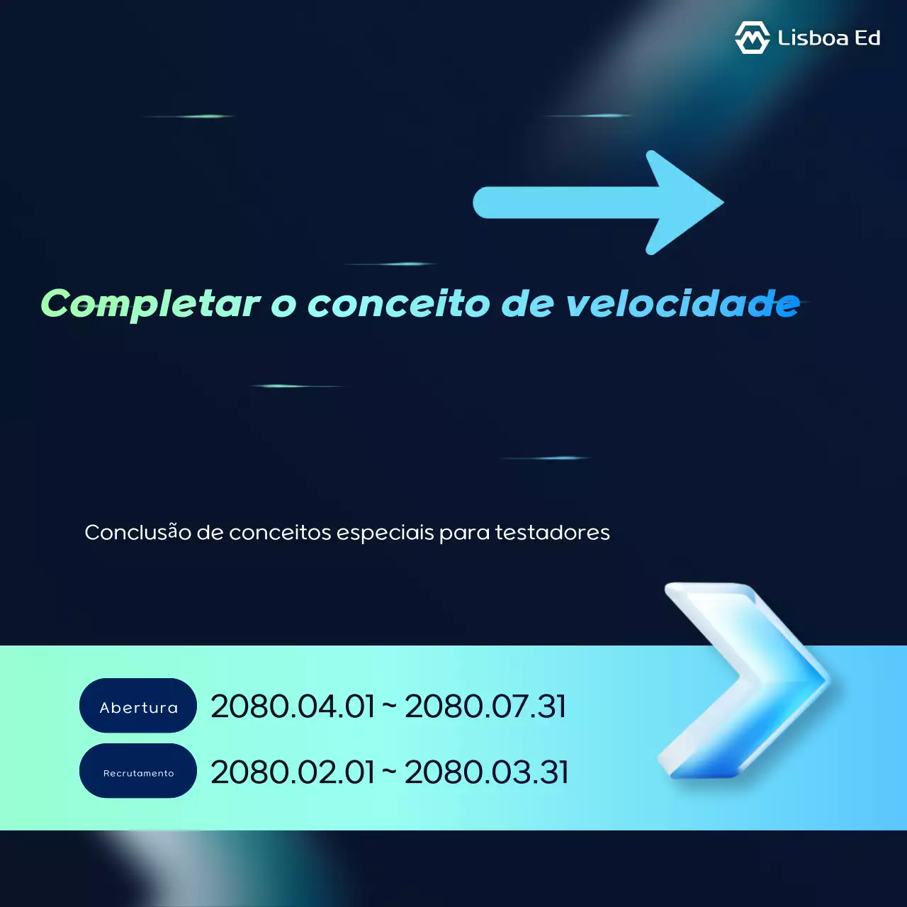 Anúncio do Especial de Formação Moderna Azul