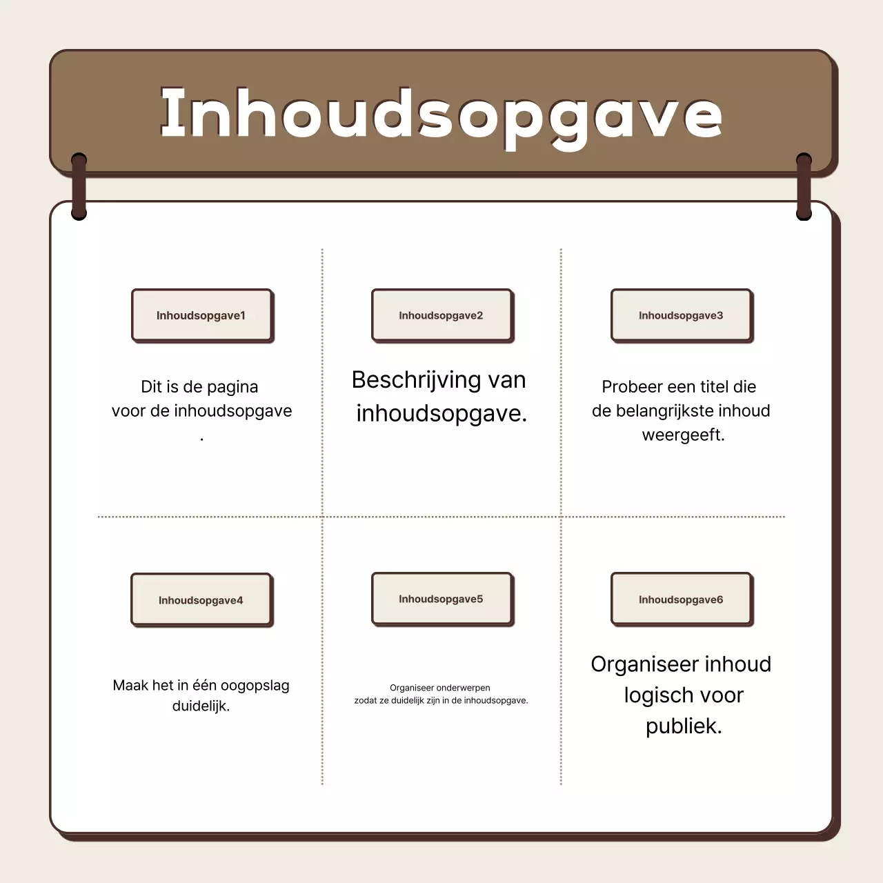 Beschrijving standaardontwerp beige