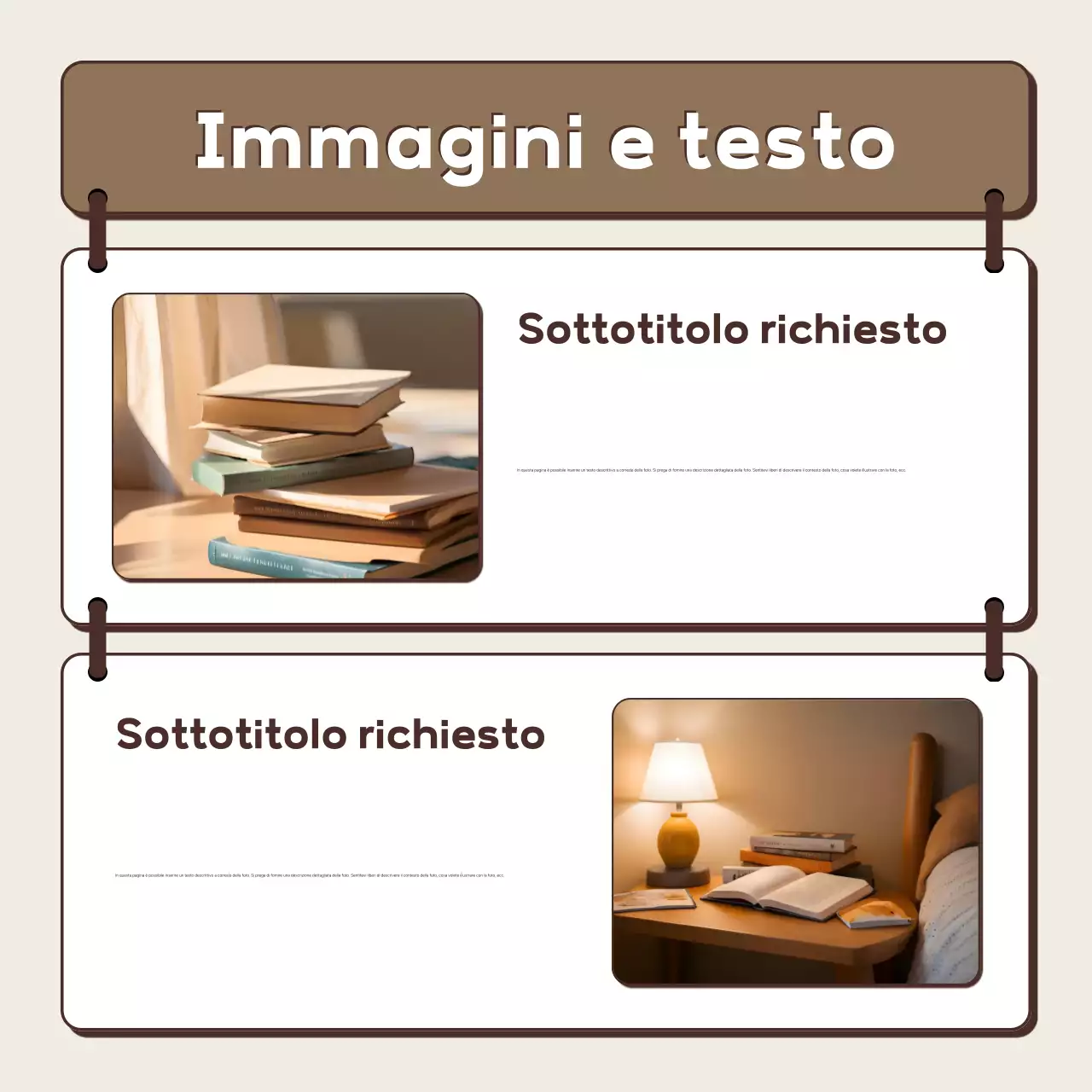 Descrizione del design predefinito beige
