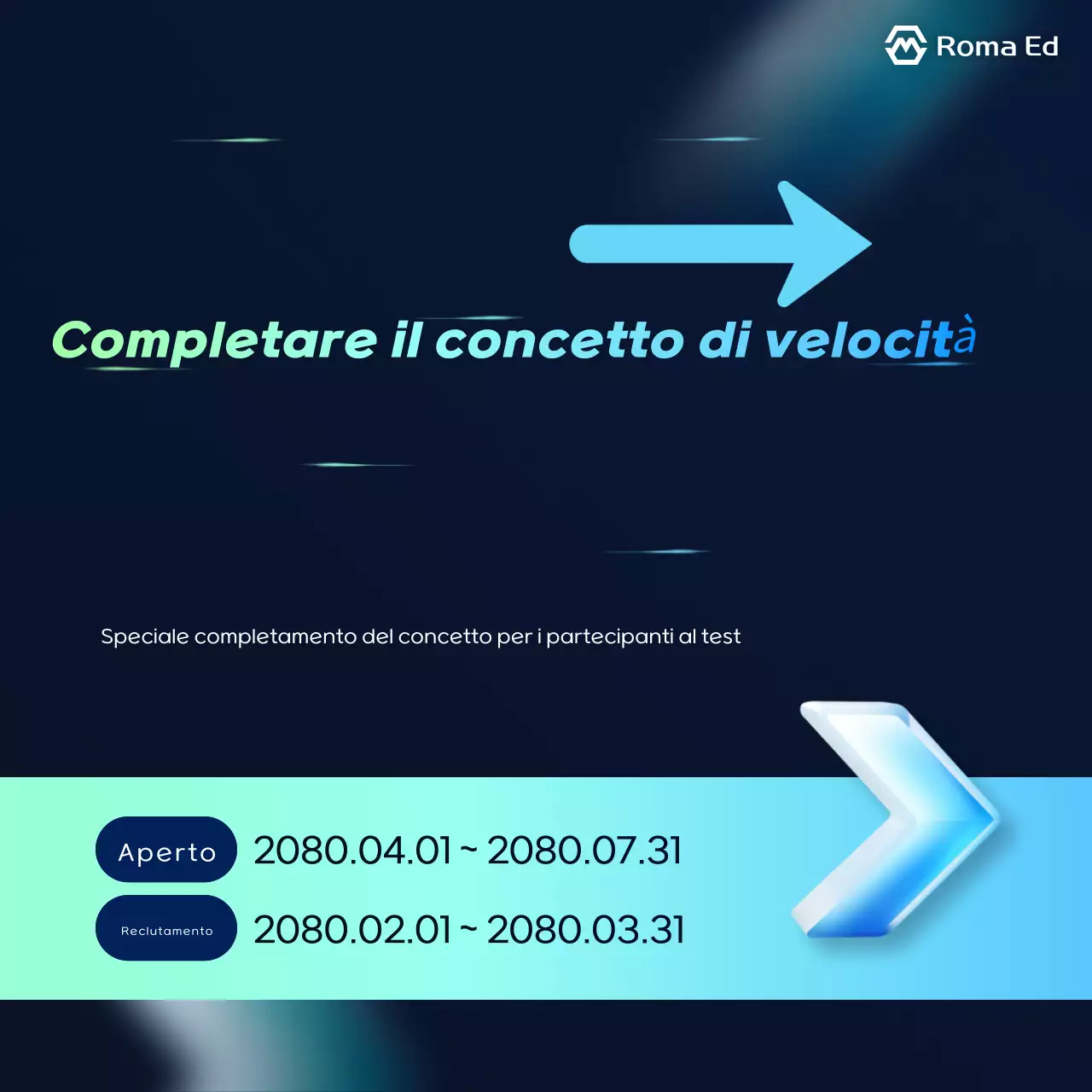 Annuncio dello Speciale Formazione Moderna Blu