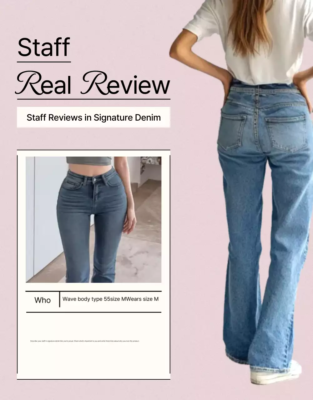 Quảng cáo thời trang hiện đại màu hồng be