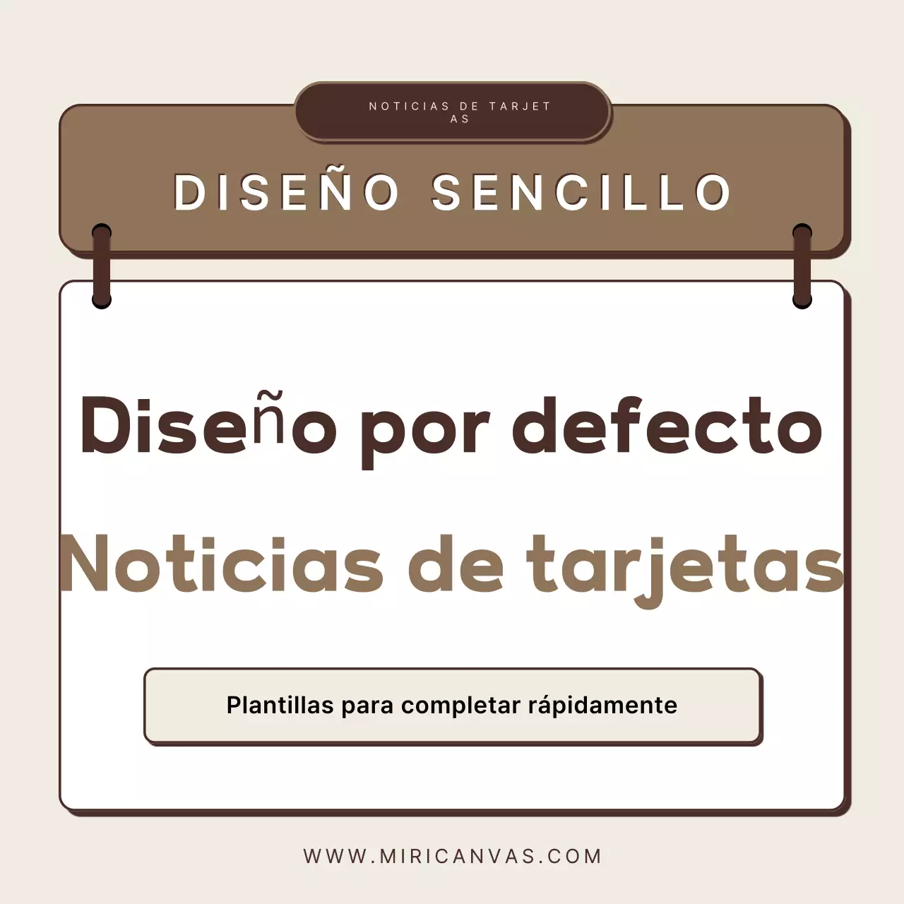 Descripción del diseño por defecto en beige