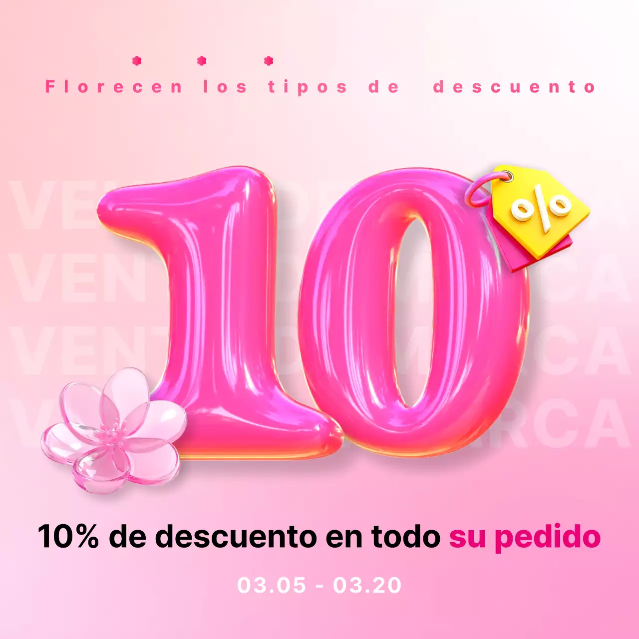 Promoción de rebajas Pink Pop