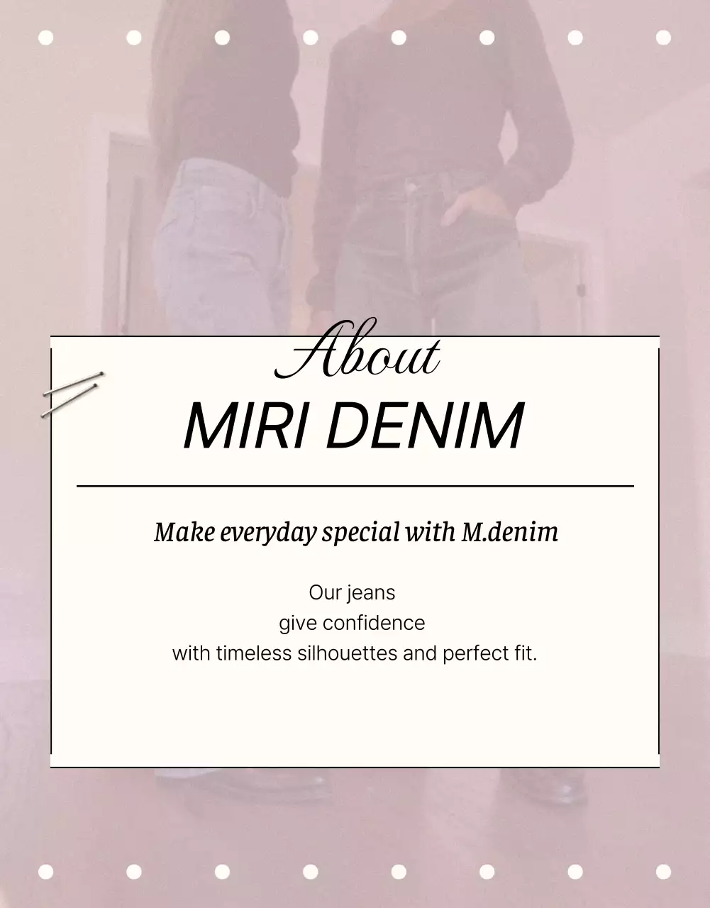 Quảng cáo thời trang hiện đại màu hồng be