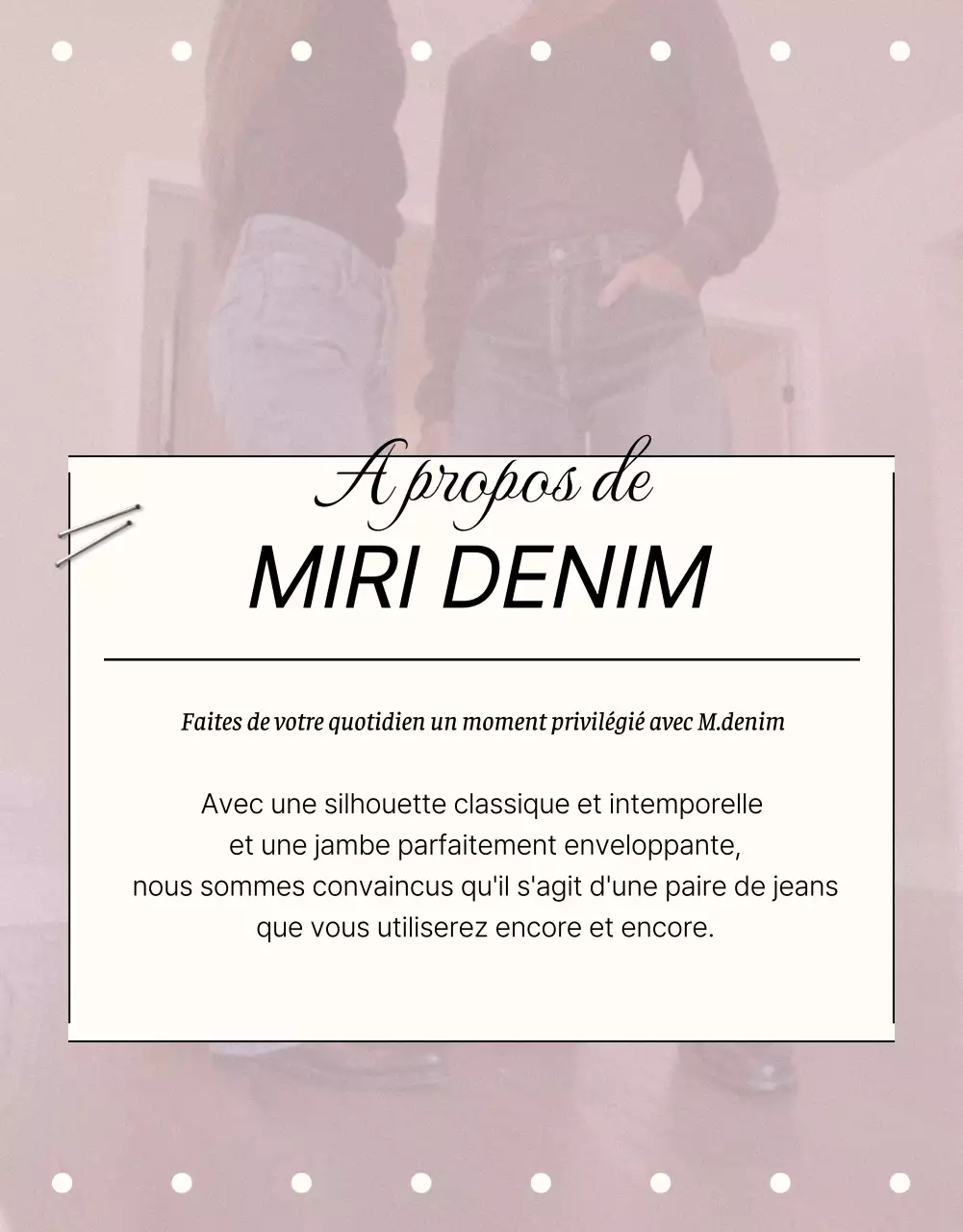 Annonce de mode moderne beige et rose