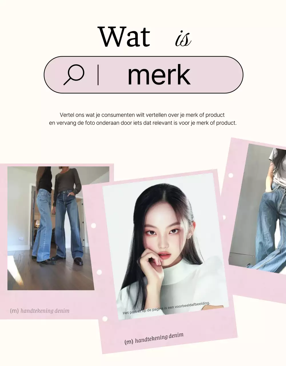 Beige roze moderne mode advertentie